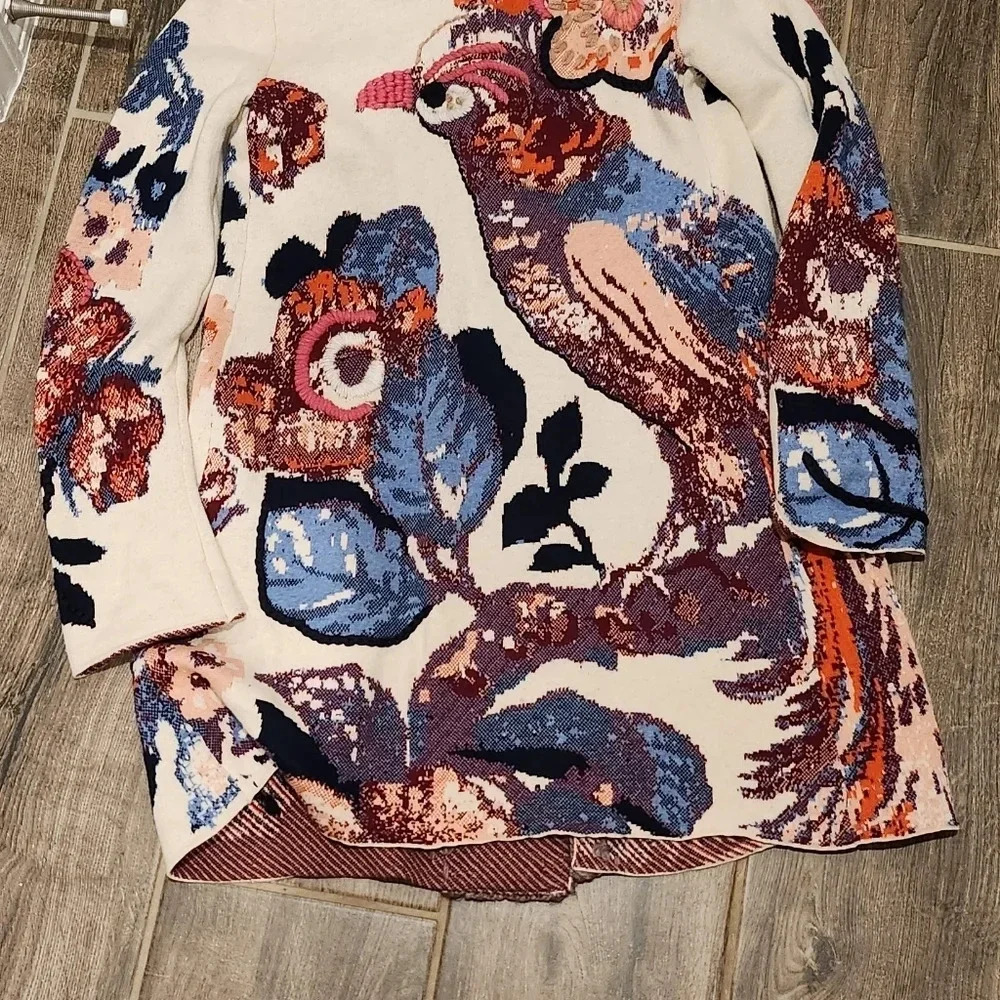 ANTHROPOLOGIE ▪️’Sleeping in Snow’‎ Foret Cardigan Sweater. Rare - Picture 3 of 8